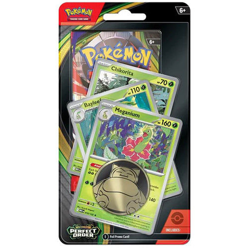 Pokemon Mega Evolution Perfect Order Grass Triple Promo Card Booster Blister Pack