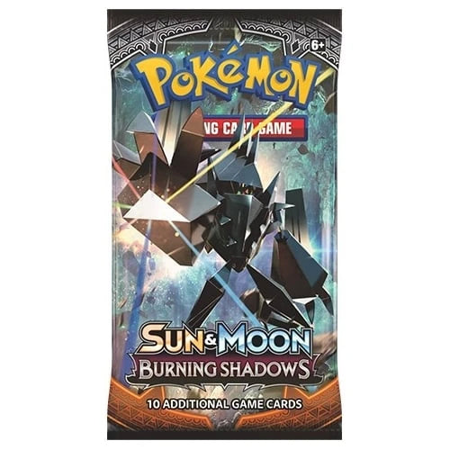 Pokemon Sun Moon Burning Shadows 10 Card Booster Pack Necrozma Variant