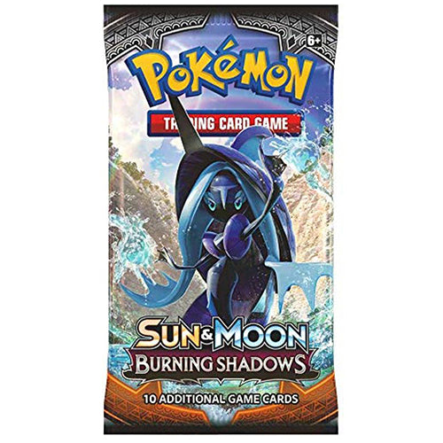 Pokemon Sun Moon Burning Shadows 10 Card Booster Pack Tapu Fini Variant