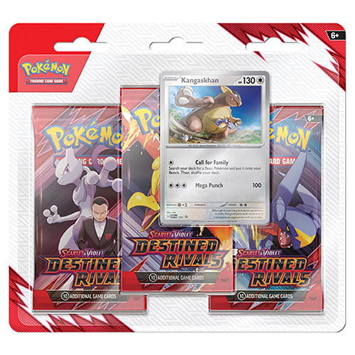 Pokemon Scarlet & Violet Destined Rivals Triple Booster Kangaskhan Promo Blister Pack