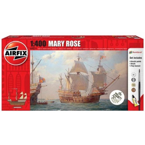 Airfix Mary Rose Ship Starter Set 1:400 Scale Plastic Model Kit