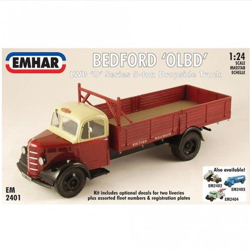 Emhar Bedford OLBD 5-Ton LWB Dropside Truck PKEM2401 1:24 Scale Model Set