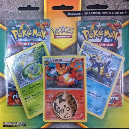 Pokemon XY Furious Fists Double Booster Pack Emboar Serperior Samurott Promo Blister