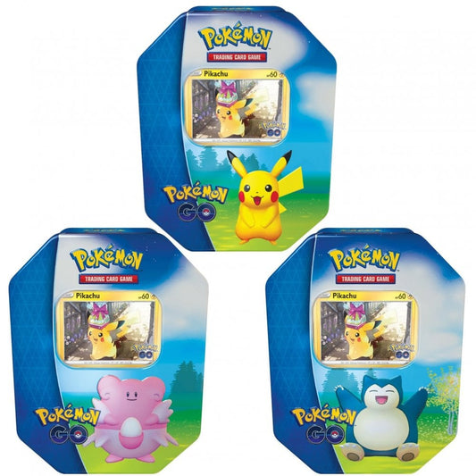 Pokemon Go Pikachu Snorlax Blissey Collectors Bundle Set Of 3 Tins