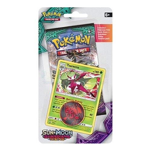 Pokemon Sun Moon Guardian Rising Single Booster Pack Tsareena Promo Blister