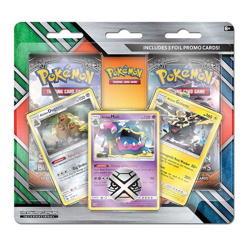 Pokemon Burning Shadows Enhanced Double Pack Alolan Dugtrio Muk Golem Promo Blister