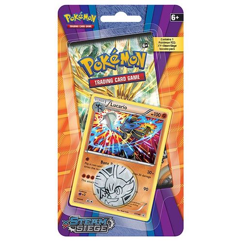 Pokemon XY Steam Siege Single Booster Pack Lucario Promo Blister