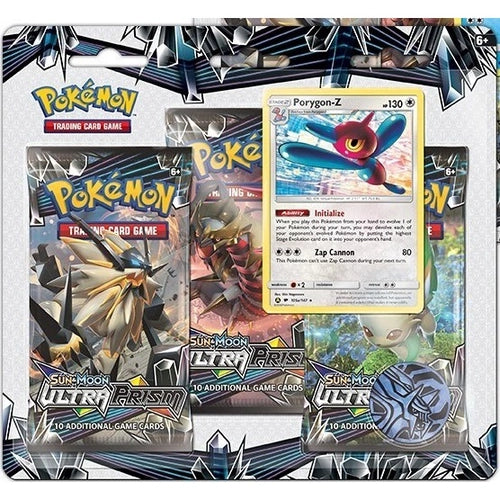 Pokemon Sun Moon Ultra Prism Porygon-Z Blister 3 Pack