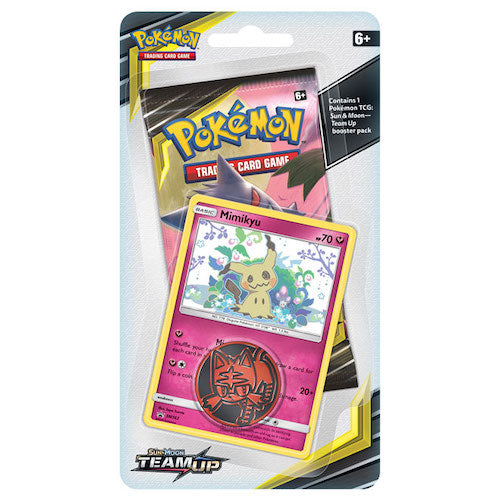 Pokemon Sun Moon Team Up Single Booster Pack Mimikyu Promo Blister