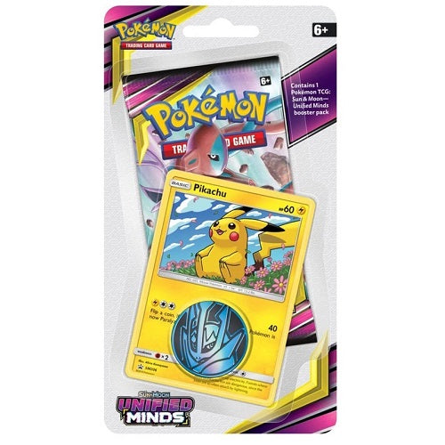 Pokemon Sun Moon Unified Minds Single Pikachu Promo Booster Pack Blister