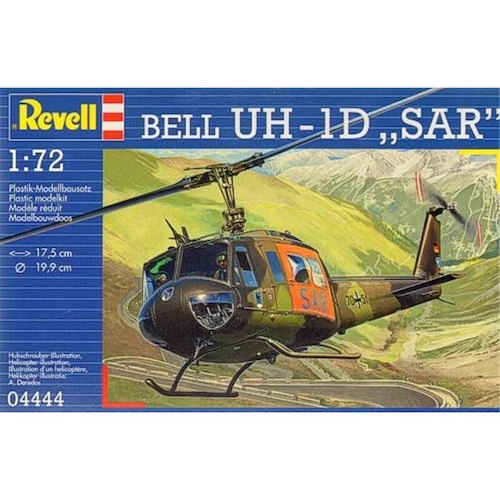 Revell Level 3 Bell UH-1D Helicopter Search And Rescue 1:72 Scale 115 Part 04444 Model Kit