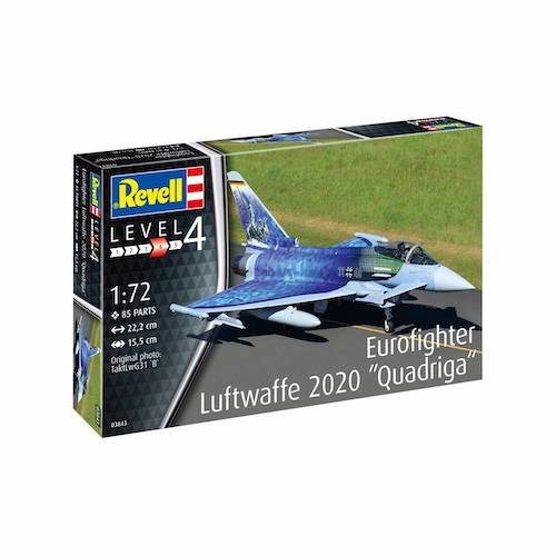 Revell Level 4 Eurofighter Luftwaffe 2020 Quadriga 1:72 Scale 85 Part 03843 Model Kit
