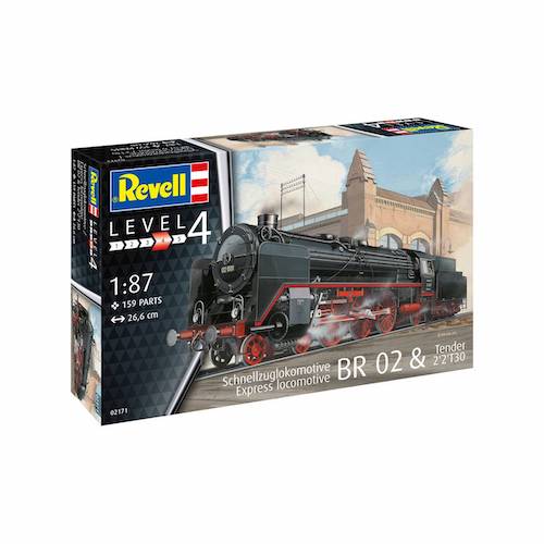 Revell Level 4 Express locomotive BR 02 & Tender 2'2'T30 1:87 Scale 159 Part 02171 Model Kit