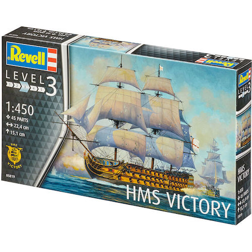 Revell Level 3 HMS Victory Battle Of Trafalgar Ship 1:450 Scale 45 Piece 05819 Model Kit