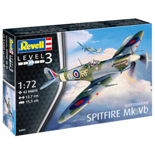 Revell Level 3 Supermarine Spitfire MK.Vb 1:72 Scale 42 Part 03897 Model Kit
