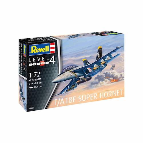 Revell Level 4 F/A 18F Super Hornet 1:72 Scale 92 Part 03834 Model Kit