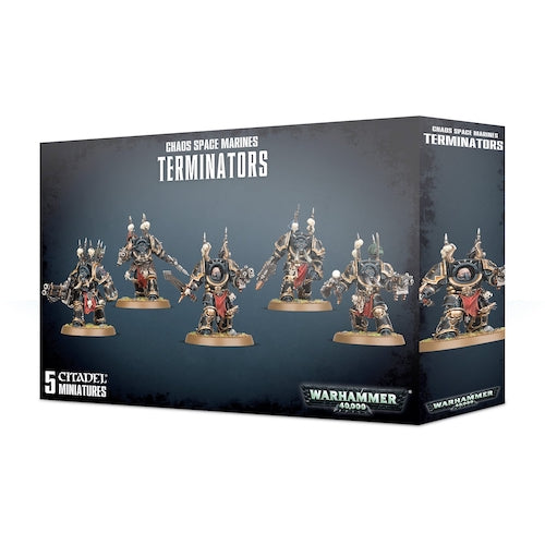 Warhammer 40k Chaos Space Marine Terminators 5 Miniatures Set Sealed