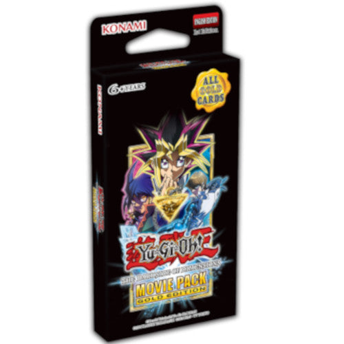 YuGiOh The Darkside Of Dimensions Movie Pack Gold Edition English 1st Edition 3 Booster Pack Box