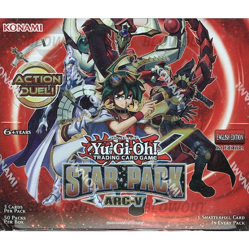 YuGiOh Star Pack Arc-V English 1st Edition 50 Pack Sealed Booster Box