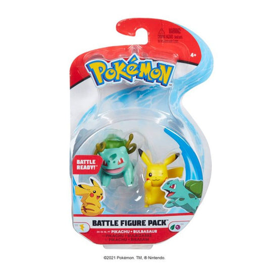 Pokemon Battle Figure Pack Bulbasaur Vs Pikachu Set