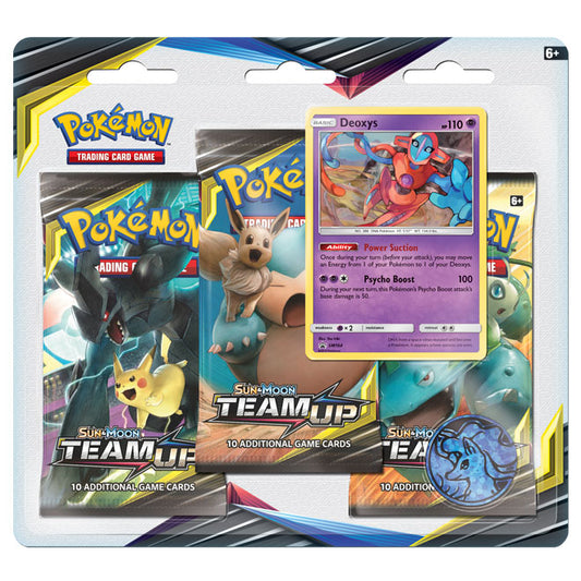 Pokemon Sun Moon Team Up Deoxy Promo Blister 3 Pack Blister